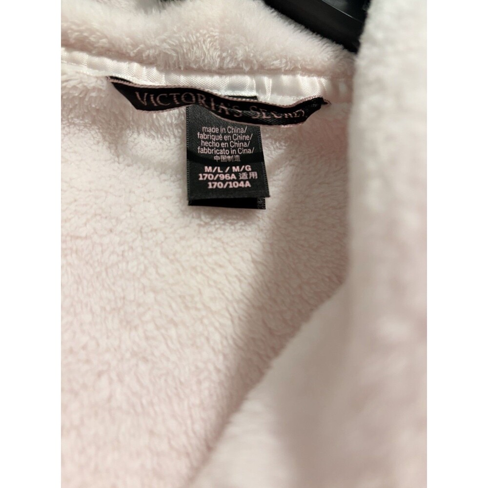 Victoria's Secret Plush Wrap Robe Size L 2pc Set Incl Adore Me PJ Lounge Pants - Picture 3 of 8